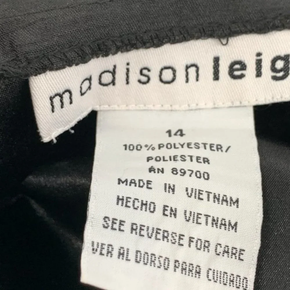 Madison Leigh Cropped Open Cardigan Black‎ Size 14 Shoulder Pads 100% Polyester